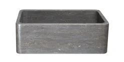 30" Smoke Brown Limestone Farmhouse Kitchen Sink, Single Bowl, Reversible, KF302010SB-NLP-BLN