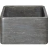 17" Smoke Brown Limestone Farmhouse Kitchen Sink, Reversible, KF171710-BLN
