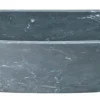 36" Soapstone Farmhouse Sink, Curved Reversible Apron Front, Charcoal Marquina, KFCF362210SB-NLP-CMS