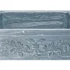 24" Soapstone Farmhouse Sink, Design Apron Front, Charcoal Marquina, KF242010-F2-CMS