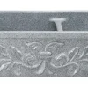 36" Stone 60/40 Double Bowl Farmhouse Kitchen Sink, Design Apron Front, Mercury Granite, Gray, KF362010DB-F2-6040-M