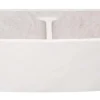 36" Stone 50/50 Double Bowl Farmhouse Kitchen Sink, Curved Reversible Apron Front, Crema Lyon Limestone, Beige, KFCF362210DB-NLP-5050-CL