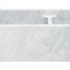 36" Stone 60/40 Double Bowl Farmhouse Kitchen Sink, Smooth Reversible Apron Front, Carrara Marble, White, KF362010DB-NLP-6040-CW