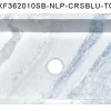 36" Stone Farmhouse Kitchen Sink, Smooth Reversible Apron Front, Crystal Blue Quartzite, KF362010SB-NLP-CRSBLU