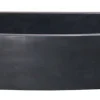 33" Stone Farmhouse Kitchen Sink, Curved Reversible Apron Front, Black Lava, Black, KFCF332210SB-NLP-BL