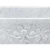 30" Stone Farmhouse Kitchen Sink, Design Apron Front, Carrara Marble, White, KF302010SB-F2-CW