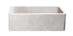 33" Stone Farmhouse Kitchen Sink, Smooth Reversible Apron Front, Cantera Beige Marble, KF332010SB-NLP-CB
