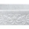 36" Stone Farmhouse Kitchen Sink, Design Apron Front, Carrara Marble, White, KF362010SB-F2-CW