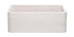 30" Stone Farmhouse Kitchen Sink, Smooth Reversible Apron Front, Crema Lyon Limestone, Beige, KF302010SB-NLP-CL