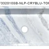 33" Stone Farmhouse Kitchen Sink, Smooth Reversible Apron Front, Crystal Blue Quartzite, KF332010SB-NLP-CRSBLU