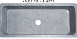 48" Stone Farmhouse Kitchen Sink, Smooth Reversible Apron Front, Mercury Granite, Gray, KF482210SB-NLP-M