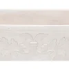 30" Stone Farmhouse Kitchen Sink, Smooth Reversible Floral Carving Apron Front, Crema Lyon Limestone, Beige, KF302010SB-F2-CL