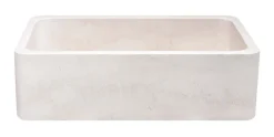 33" Stone Farmhouse Kitchen Sink, Smooth Reversible Apron Front, Beige Marble, KF332010SB-NLP-BM