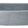 30" Stone Farmhouse Kitchen Sink, Curved Reversible Apron Front, Mercury Granite, Gray, KFCF302210SB-NLP-M