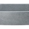 24" Stone Farmhouse Kitchen Sink, Curved Reversible Apron Front, Mercury Granite, Gray, KFCF242110-M