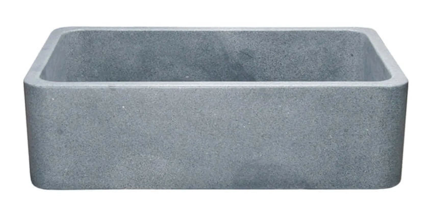 33" Stone Farmhouse Kitchen Sink, Smooth Reversible Apron Front, Mercury Granite, Gray, KF332010SB-NLP-M