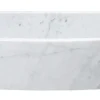 33" Stone Farmhouse Kitchen Sink, Curved Reversible Apron Front, Carrara Marble, White, KFCF332210SB-NLP-CW