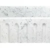 36" Stone Farmhouse Kitchen Sink, Fluted Reversible Apron Front, Carrara Marble, White, KF362010SB-WFLU-CW