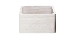 17" Stratus Marble Stone Farmhouse Kitchen Sink, Reversible, Single Bowl, KF171710-STLM