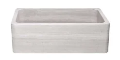 30" Stratus Marble Stone Farmhouse Kitchen Sink, Single Bowl, Reversible, KF302010SB-NLP-STLM