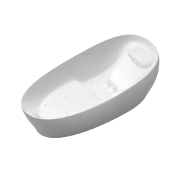 Toto 87" Galaline Reinforced Marble Flotation Bathtub with Zero Dimension and Hydrohands, Gloss White, PJYD2200PWEU#GW