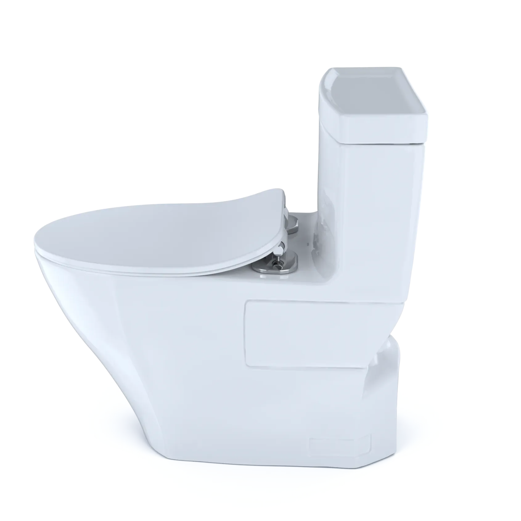 TOTO Aimes One-Piece Elongated 1.28 GPF Toilet with CEFIONTECT and SoftClose Seat, WASHLET+ Ready, Cotton White, Vitreous China, MS626234CEFG#01