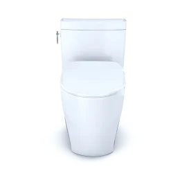 TOTO Aimes One-Piece Elongated 1.28 GPF Toilet with CEFIONTECT and SoftClose Seat, WASHLET+ Ready, Cotton White, Vitreous China, MS626234CEFG#01