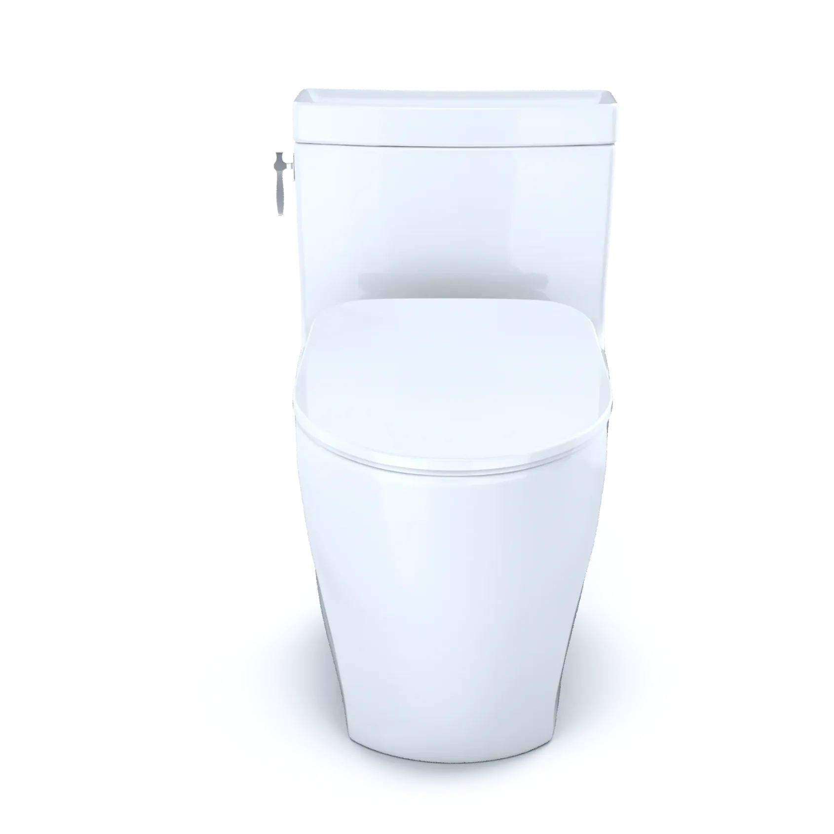 TOTO Aimes One-Piece Elongated 1.28 GPF Toilet with CEFIONTECT and SoftClose Seat, WASHLET+ Ready, Cotton White, Vitreous China, MS626234CEFG#01