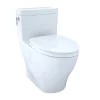 TOTO Aimes WASHLET+ One-Piece Elongated 1.28 GPF Universal Height Skirted Toilet with CEFIONTECT, Colonial White, Vitreous China, MS626124CEFG#11