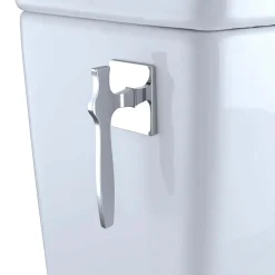 TOTO Aimes WASHLET+ One-Piece Elongated 1.28 GPF Universal Height Skirted Toilet with CEFIONTECT, Colonial White, Vitreous China, MS626124CEFG#11
