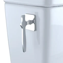 TOTO Aimes WASHLET+ One-Piece Elongated 1.28 GPF Universal Height Skirted Toilet with CEFIONTECT, Bone, Vitreous China, MS626124CEFG#03