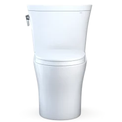 TOTO Aquia IV Arc Two-Piece Elongated Dual Flush 1.28 and 0.9 GPF Universal Height Toilet with CEFIONTECT, WASHLET+ Ready, Cotton White, Vitreous China, MS448124CEMFGN#01