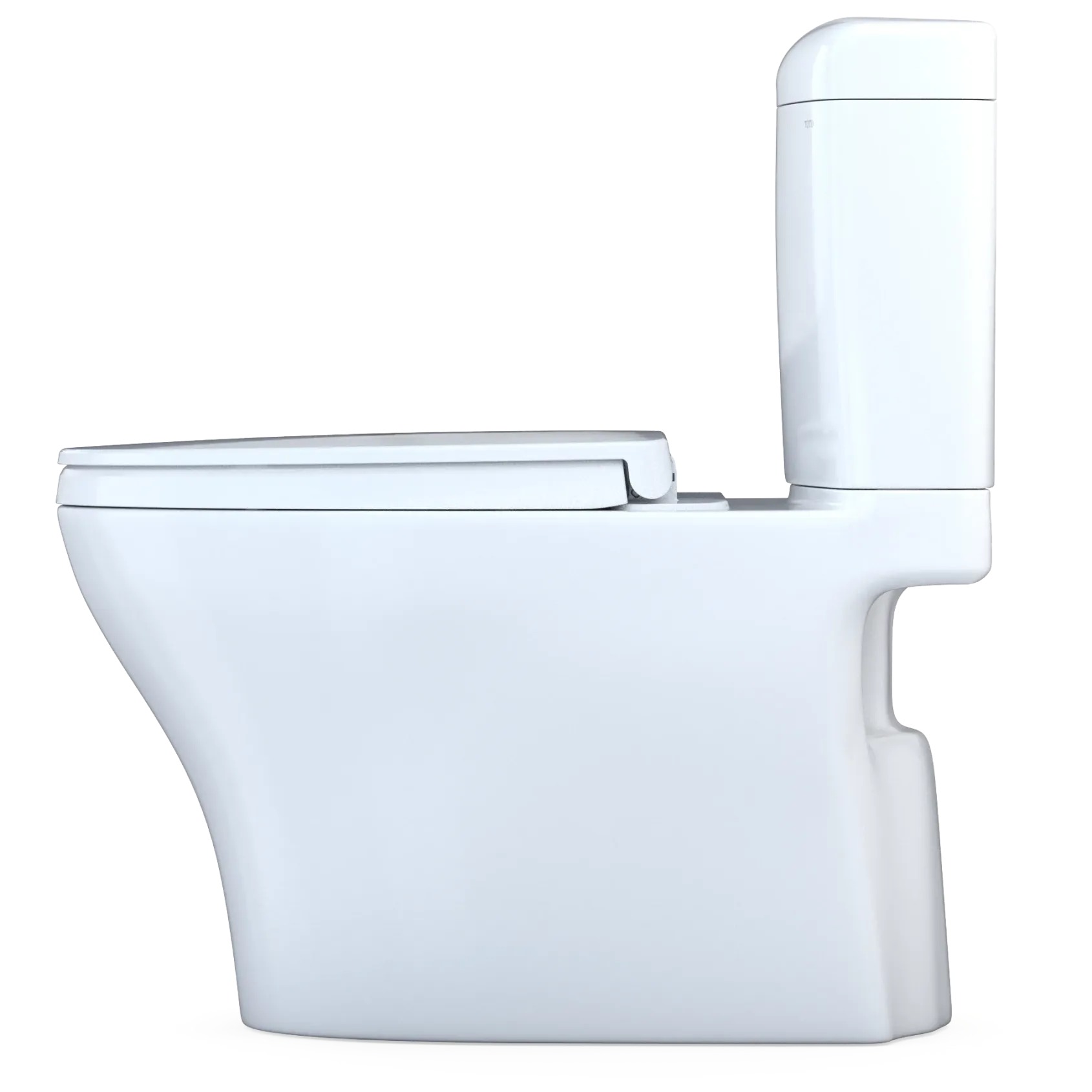 TOTO Aquia IV Cube Two-Piece Elongated Dual Flush 1.28 and 0.9 GPF Universal Height Toilet with CEFIONTECT, WASHLET+ Ready, Cotton White, Vitreous China, MS436124CEMFGN#01