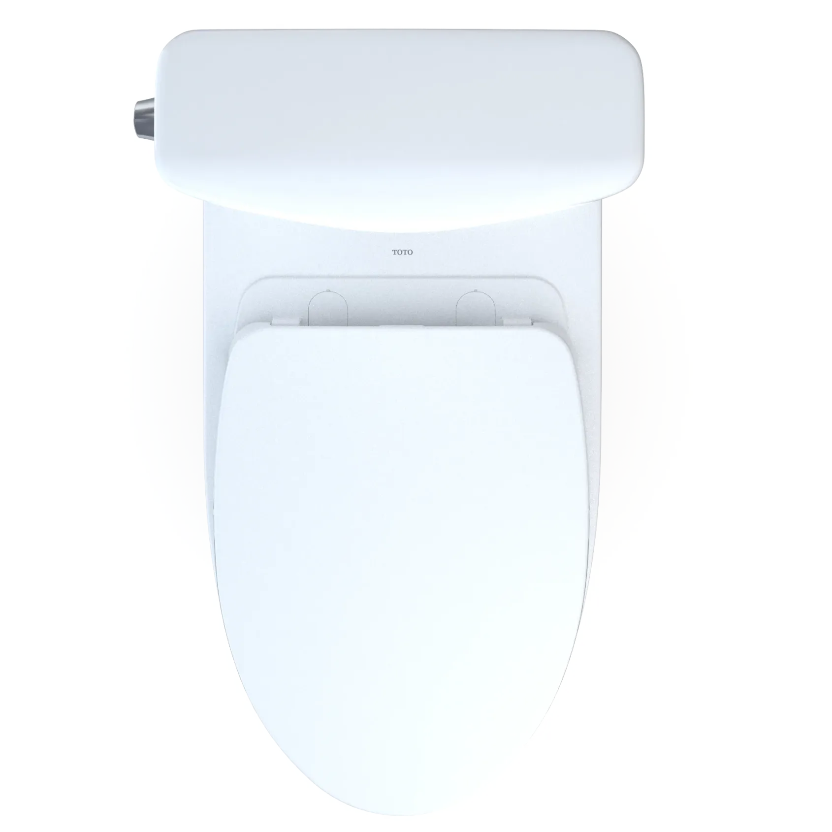 TOTO Aquia IV Cube Two-Piece Elongated Dual Flush 1.28 and 0.9 GPF Universal Height Toilet with CEFIONTECT, WASHLET+ Ready, Cotton White, Vitreous China, MS436124CEMFGN#01