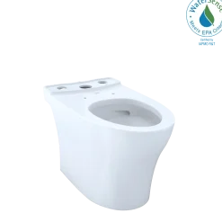 TOTO Aquia IV Elongated Skirted Toilet Bowl with CEFIONTECT, Cotton White, Vitreous China, CT446CEGN#01