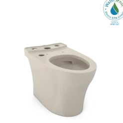 TOTO Aquia IV Elongated Universal Height Skirted Toilet Bowl with CEFIONTECT, WASHLET+ Ready, Bone, Vitreous China, CT446CEFGNT40#03