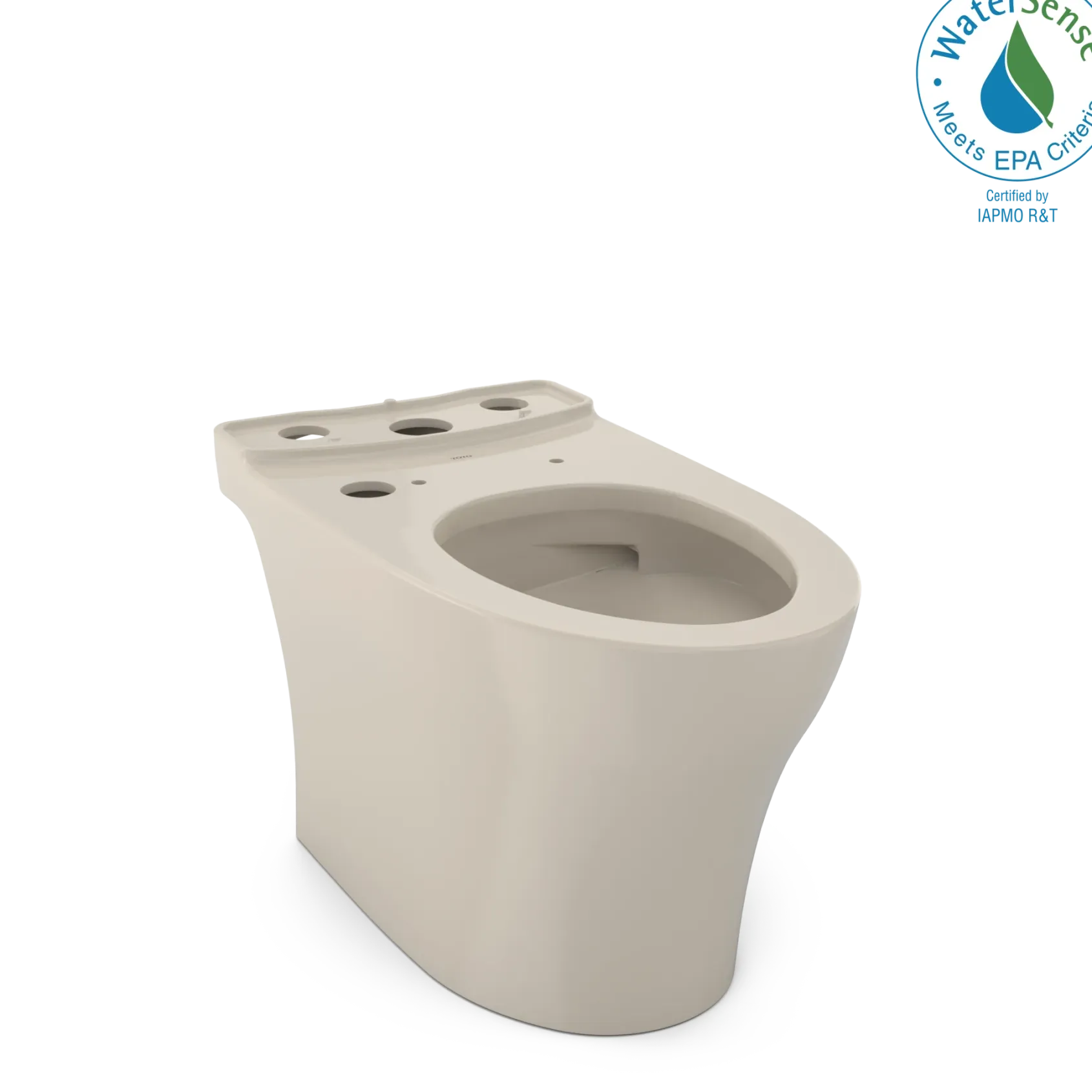 TOTO Aquia IV Elongated Universal Height Skirted Toilet Bowl with CEFIONTECT, WASHLET+ Ready, Bone, Vitreous China, CT446CEFGNT40#03