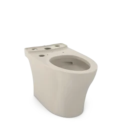 TOTO Aquia IV Elongated Universal Height Skirted Toilet Bowl with CEFIONTECT, WASHLET+ Ready, Bone, Vitreous China, CT446CEFGNT40#03