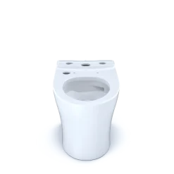 TOTO Aquia IV Elongated Universal Height Skirted Toilet Bowl with CEFIONTECT, WASHLET+ Ready, Cotton White, Vitreous China, CT446CEFGNT40#01