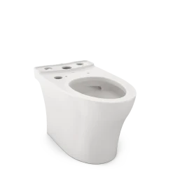 TOTO Aquia IV Elongated Universal Height Skirted Toilet Bowl with CEFIONTECT, WASHLET+ Ready, Colonial White, Vitreous China, CT446CEFGNT40#11