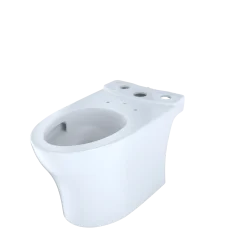 TOTO Aquia IV Elongated Universal Height Skirted Toilet Bowl with CEFIONTECT, Cotton White, Vitreous China, CT446CEFGN#01
