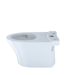 TOTO Aquia IV Elongated Universal Height Skirted Toilet Bowl with CEFIONTECT, Cotton White, Vitreous China, CT446CEFGN#01