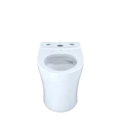 TOTO Aquia IV Elongated Universal Height Skirted Toilet Bowl with CEFIONTECT, Cotton White, Vitreous China, CT446CEFGN#01