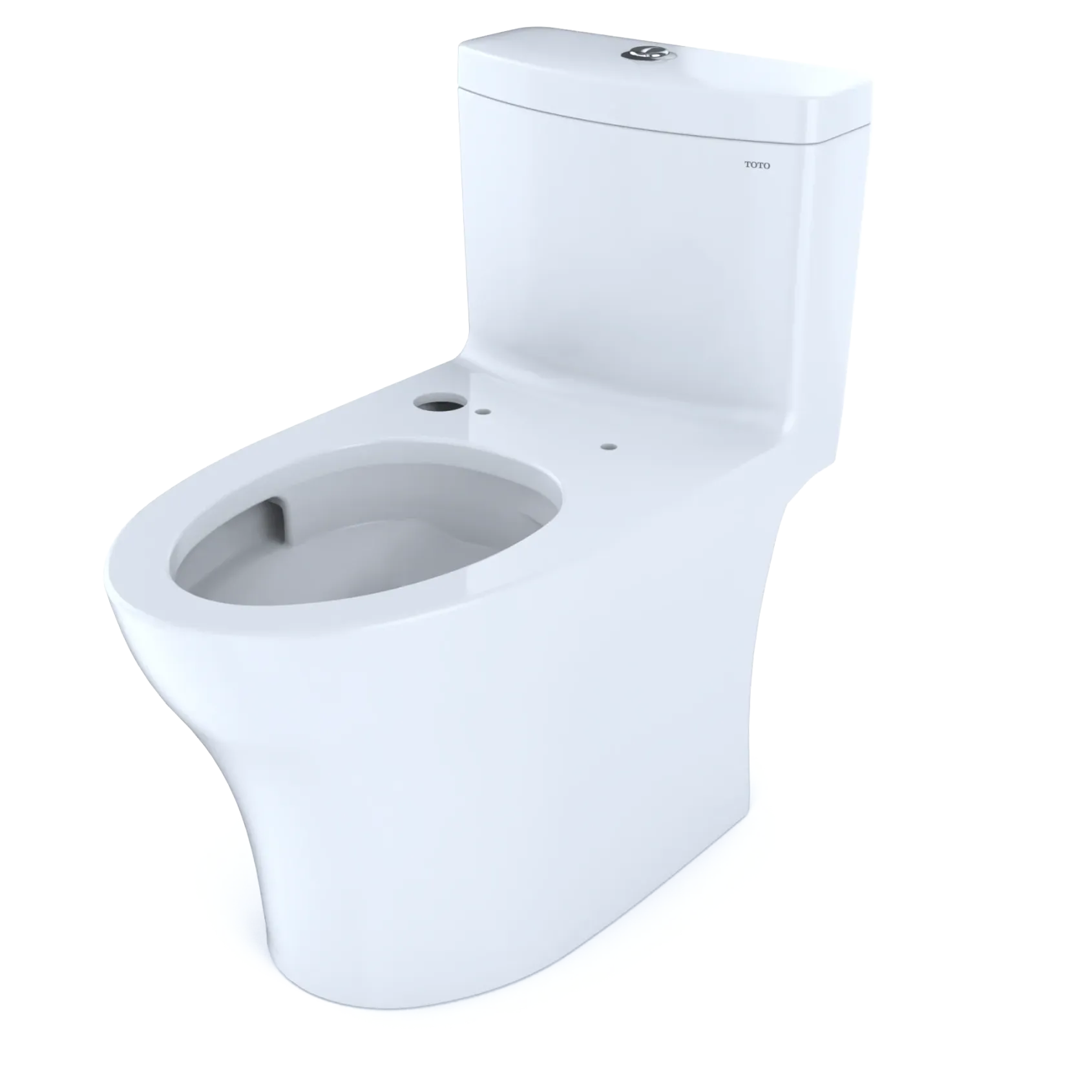 TOTO Aquia IV One-Piece Elongated Dual Flush 1.28 and 0.9 GPF WASHLET+ and Auto Flush Ready Toilet with CEFIONTECT, Cotton White, Vitreous China, CST646CEMFGNAT40#01