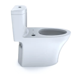 TOTO Aquia IV One-Piece Elongated Dual Flush 1.28 and 0.9 GPF WASHLET+ and Auto Flush Ready Toilet with CEFIONTECT, Cotton White, Vitreous China, CST646CEMFGNAT40#01