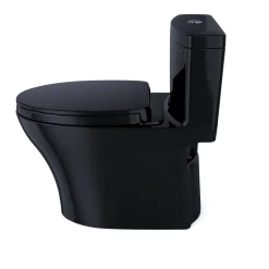TOTO Aquia IV One-Piece Elongated Dual Flush 1.28 and 0.9 GPF Universal Height, WASHLET+ Ready Toilet, Ebony- Vitreous China, MS646124CEMFN#51