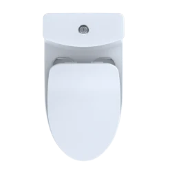 TOTO Aquia IV One-Piece Elongated Dual Flush 1.28 and 0.9 GPF Universal Height, WASHLET+ Ready Toilet with CEFIONTECT, Cotton White- Vitreous China, MS646234CEMFGN#01