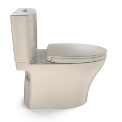 TOTO Aquia IV Two-Piece Elongated Dual Flush 1.28 and 0.9 GPF Universal Height Toilet with CEFIONTECT, WASHLET+ Ready, Bone, Vitreous China, MS446124CEMFGN#03
