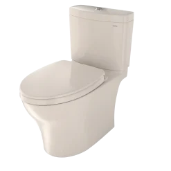 TOTO Aquia IV Two-Piece Elongated Dual Flush 1.28 and 0.9 GPF Universal Height Toilet with CEFIONTECT, WASHLET+ Ready, Sedona Beige, Vitreous China, MS446124CEMFGN#12