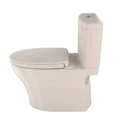 TOTO Aquia IV Two-Piece Elongated Dual Flush 1.28 and 0.9 GPF Universal Height Toilet with CEFIONTECT, WASHLET+ Ready, Sedona Beige, Vitreous China, MS446124CEMFGN#12
